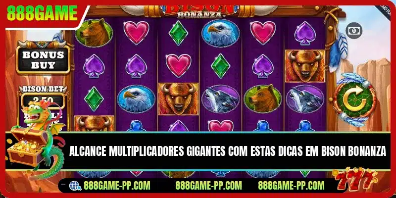 Alcance multiplicadores gigantes com estas dicas em Bison Bonanza