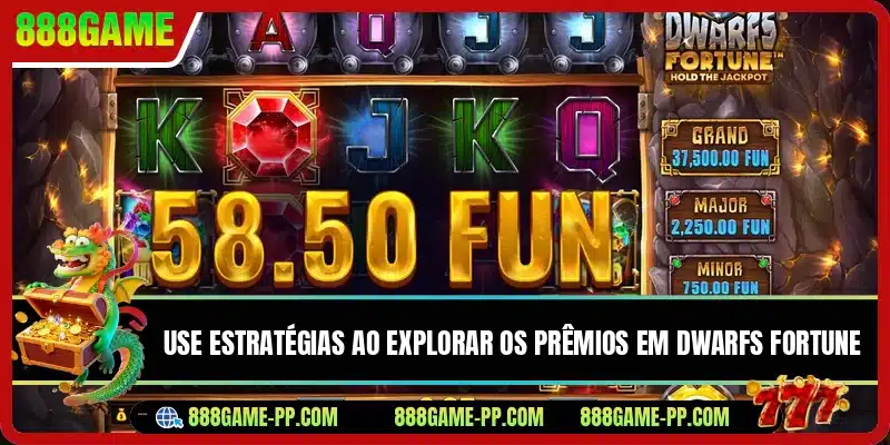 Use estratégias ao explorar os prêmios em Dwarfs Fortune